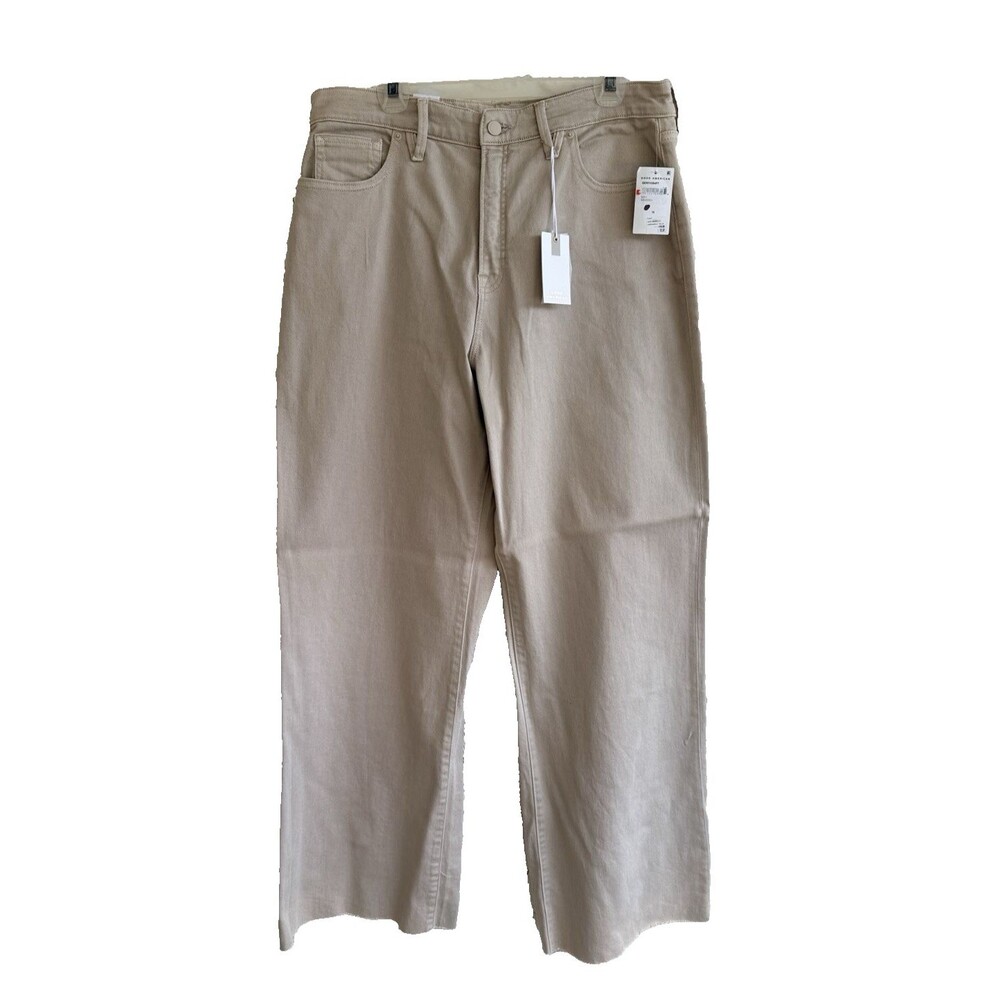 GOOD AMERICAN Khaki Jeans NWT Wide Leg Good Ease Relaxed 36x34 Size 10